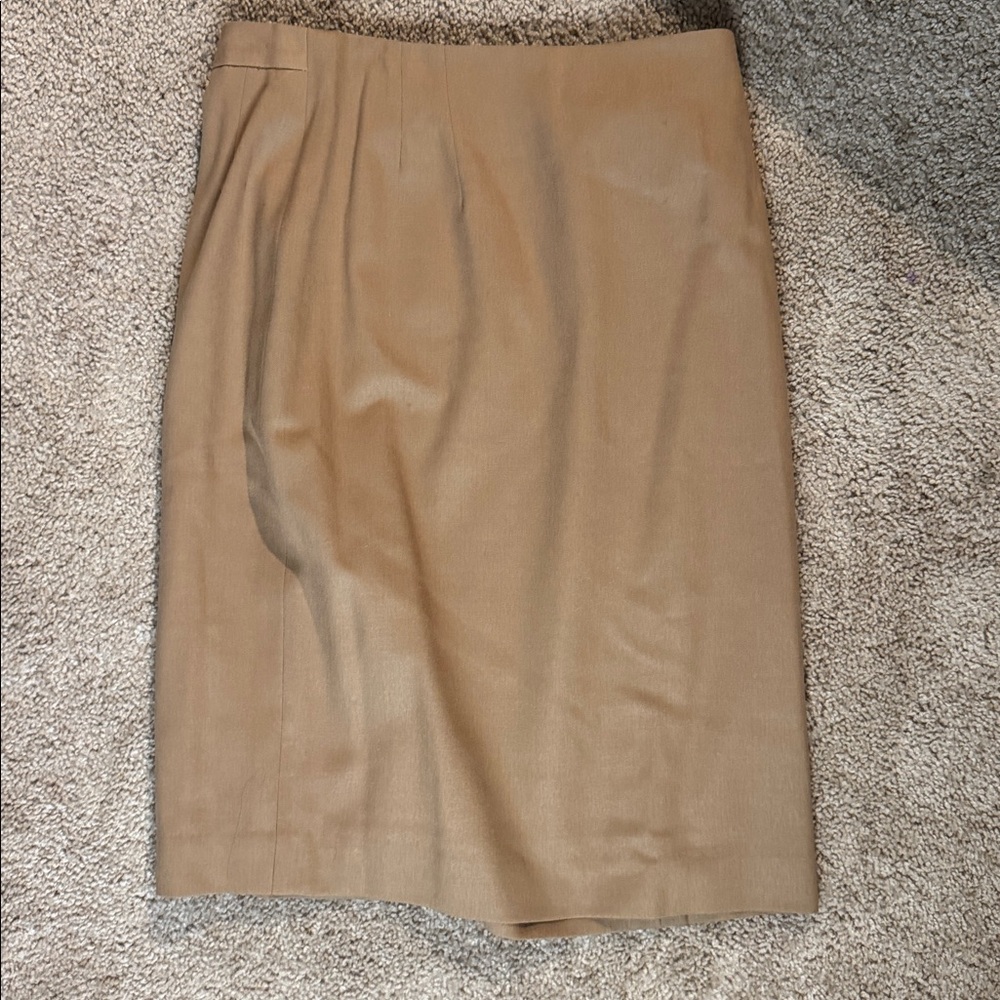 Elegant Tan Pencil Skirt
